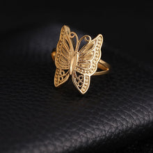 Load image into Gallery viewer, 24K Gold Filled Butterfly Ring
